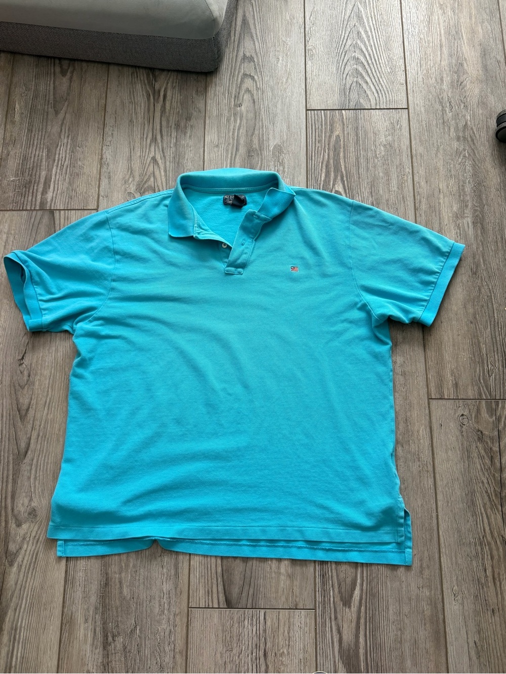 Polo Jeans Co. Ralph Lauren Men's XXL Turquoise Blue Polo Short Sleeve Solid